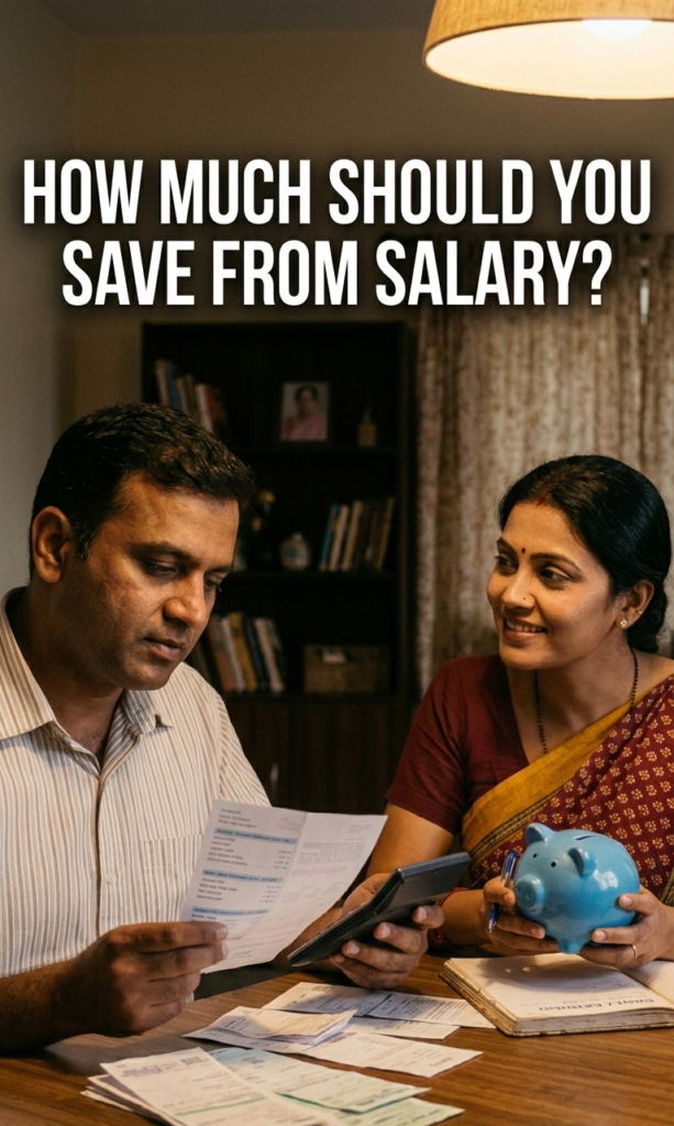 How much to save from salary in India for middle class family